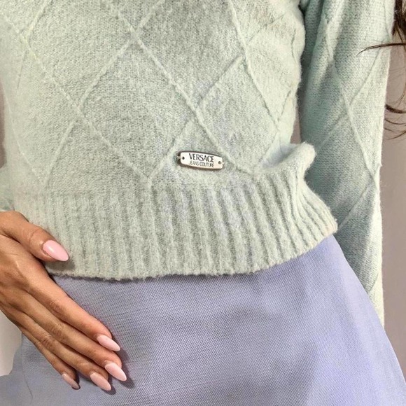 Amazing 90s Authentic Versace Turtleneck Sweater Size Small - Picture 3 of 4